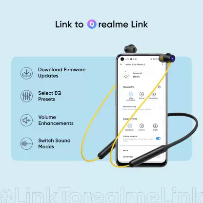 realme Buds Wireless 2 with Dart Charge and Active Noise Cancellation (ANC) Bluetooth Headset (Yellow, In the Ear) realme Buds Wireless 2 with Dart Charge and Active Noise Cancellation (ANC) Bluetooth Headset (Yellow, In the Ear)